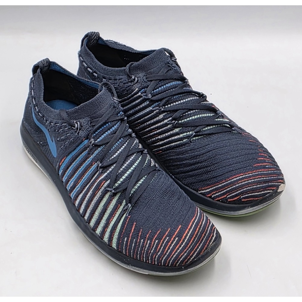 Nike Free Transform Flyknit Women's 7.5 Running Shoes Blue Sneakers 833410-402